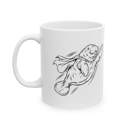 Chubby Manatee Takes Flight Mug