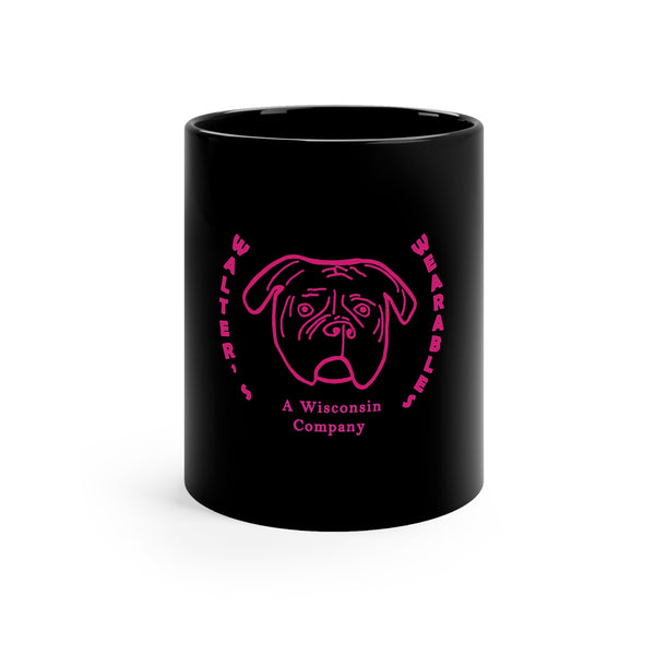 Walter Pink Face Black Ceramic Mug | 11 oz
