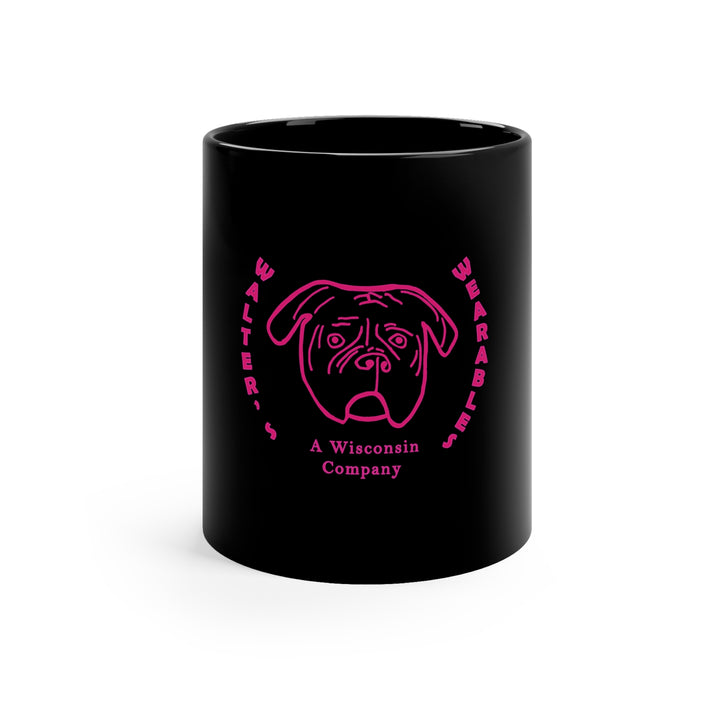 Walter Pink Face Black Ceramic Mug | 11 oz