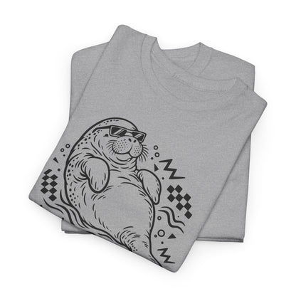 Retro floating manatee mascot T-Shirt