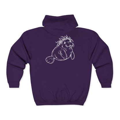 Kelp-crowned manatee Zip-Up Hoodie
