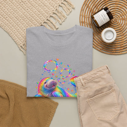 Rainbow Manatee Bubble Flip T-Shirt