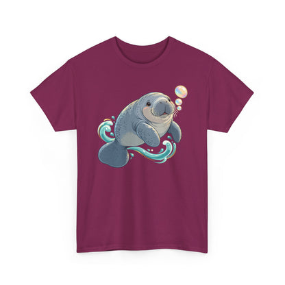 Chubby Mermaid Bubble Wishes Manatee T-Shirt