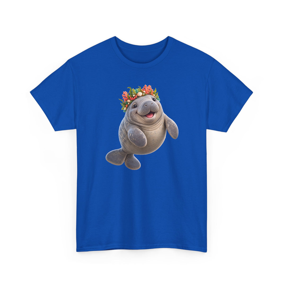 Cheerful Coral Crown Manatee T-Shirt