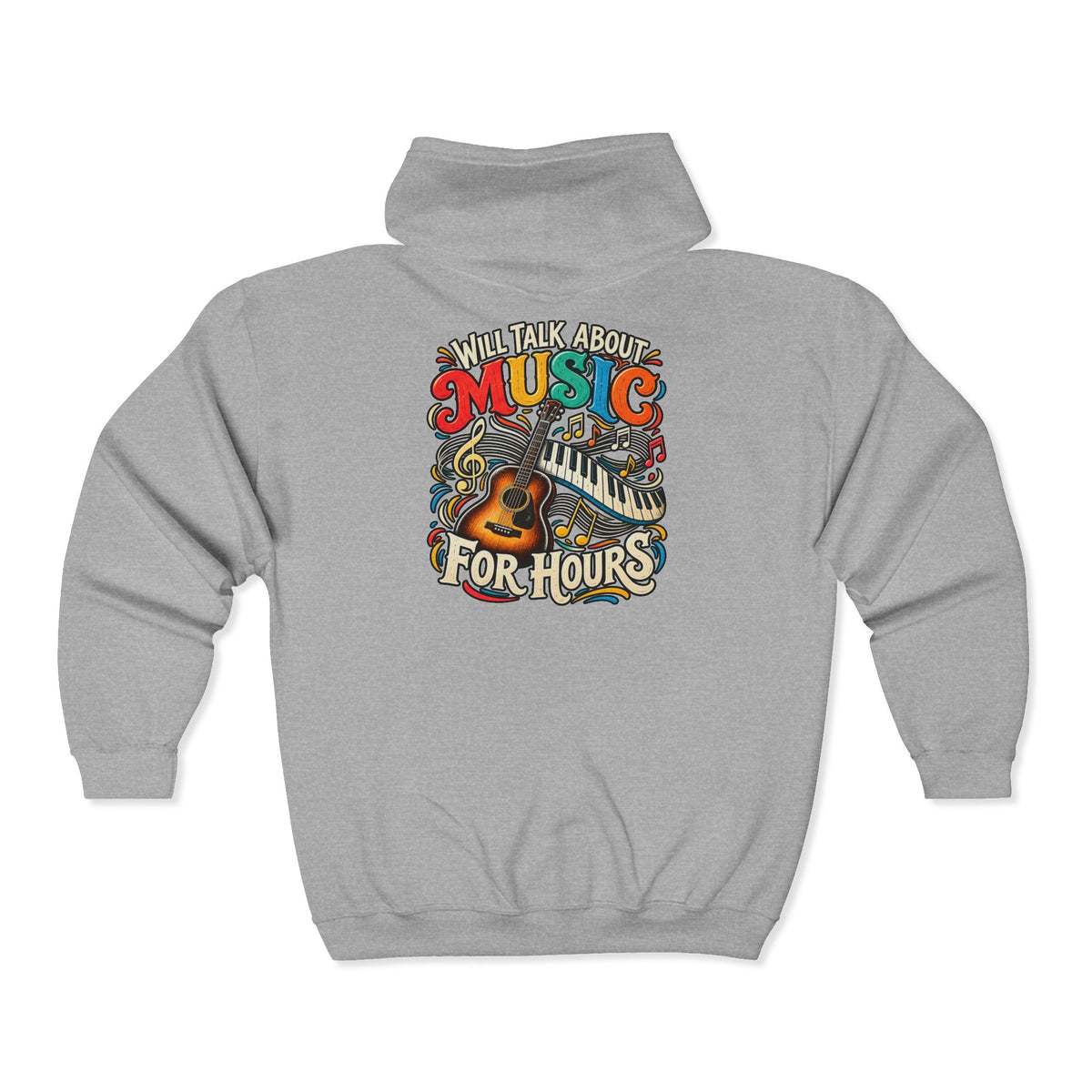Will Talk About Music – Gildan 18600 Zip-Up Hoodie | 021