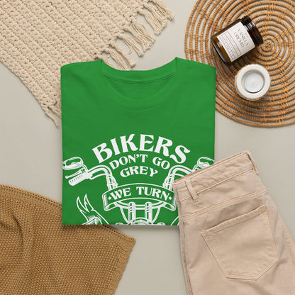 Bikers Don’t Go Grey, We Turn Chrome T-Shirt | Motorcycle Tee