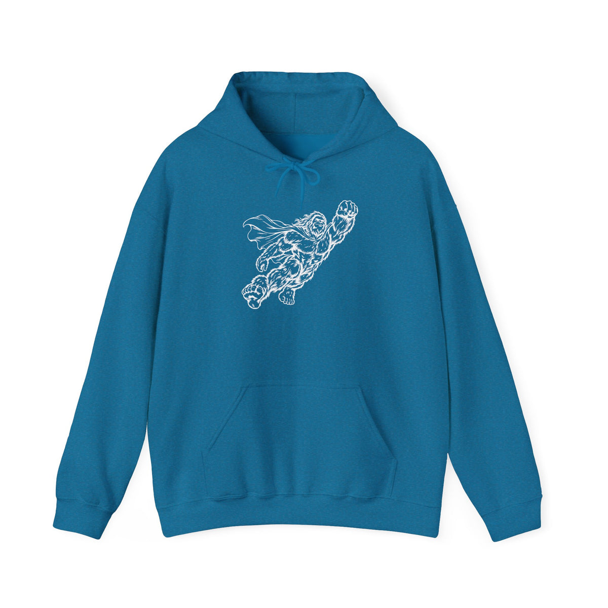 Soaring Cape-Wearing Sasquatch Pullover Hoodie