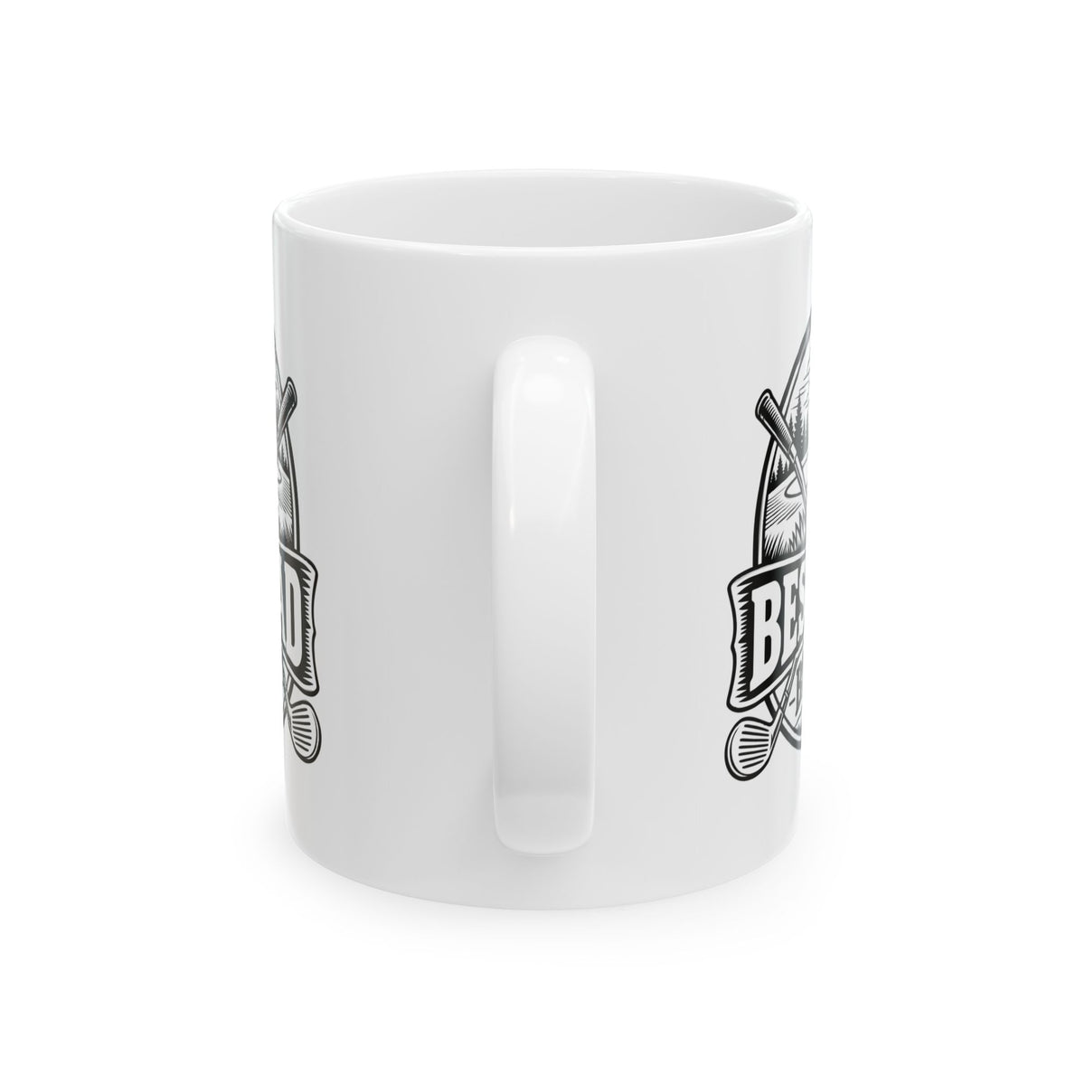 Best Dad by Par – One-Color Ceramic Mug, 11 oz | 042a
