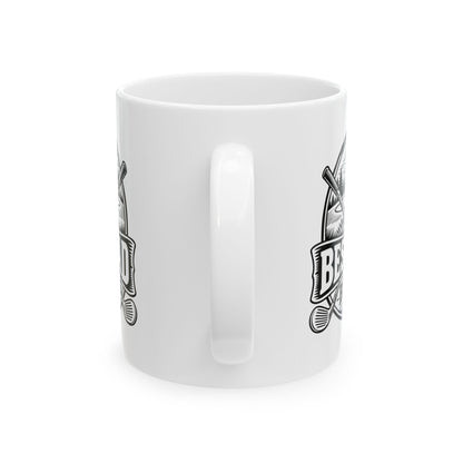 Best Dad by Par – One-Color Ceramic Mug, 11 oz | 042a