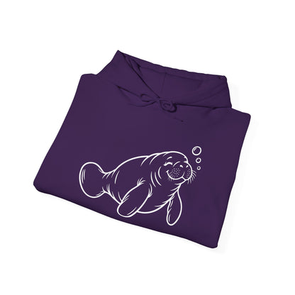 Slow Float Manatee Pullover Hoodie