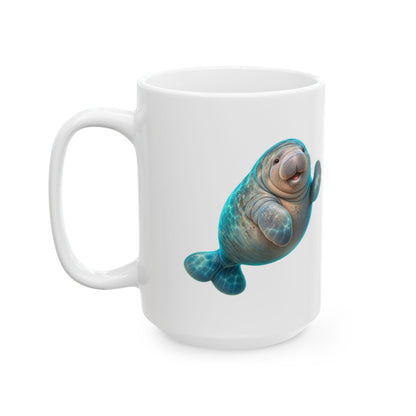 Friendly Flipper Manatee Mug