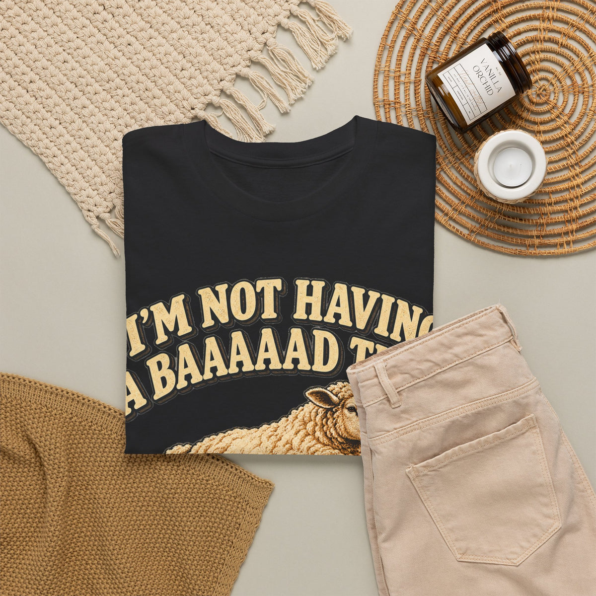 Not Having a Baaaad Time – Gildan 5000 T-Shirt | 096-R1