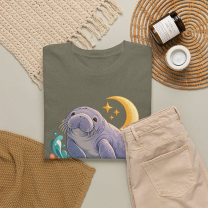 Chubby Mermaid Moonlight Drifter Manatee T-Shirt