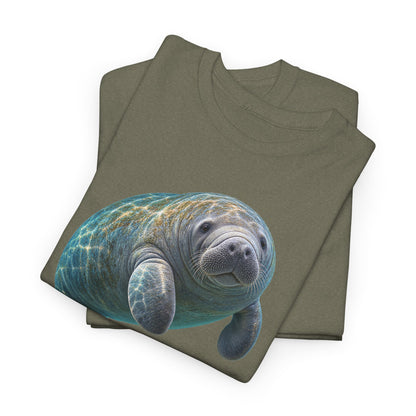 Curled Manatee in Turquoise Light T-Shirt