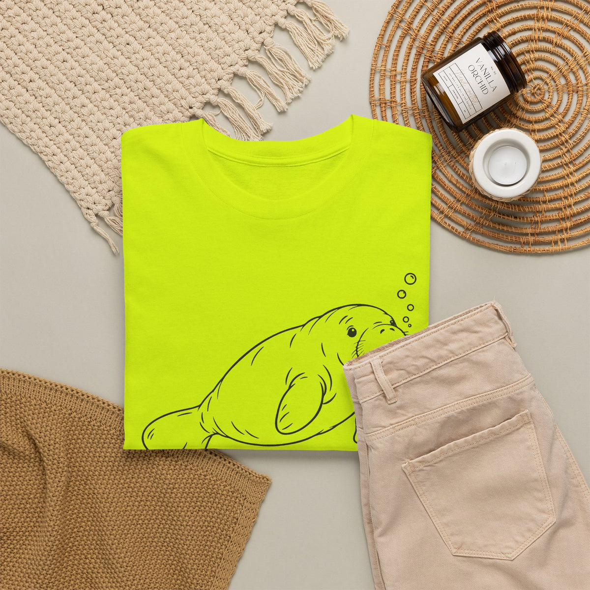 Chubby Mermaid Slow Tide Manatee T-Shirt