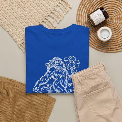 Swaying Sasquatch with a Flower T-Shirt
