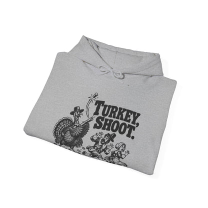 Turkey Shoot Pullover Hoodie | Thanksgiving Turkey Chase
