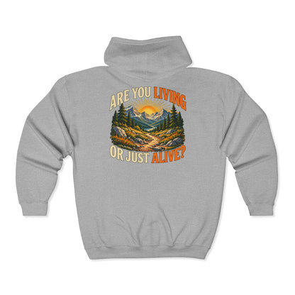 Living or Just Alive – Gildan 18600 Zip-Up Hoodie | 009