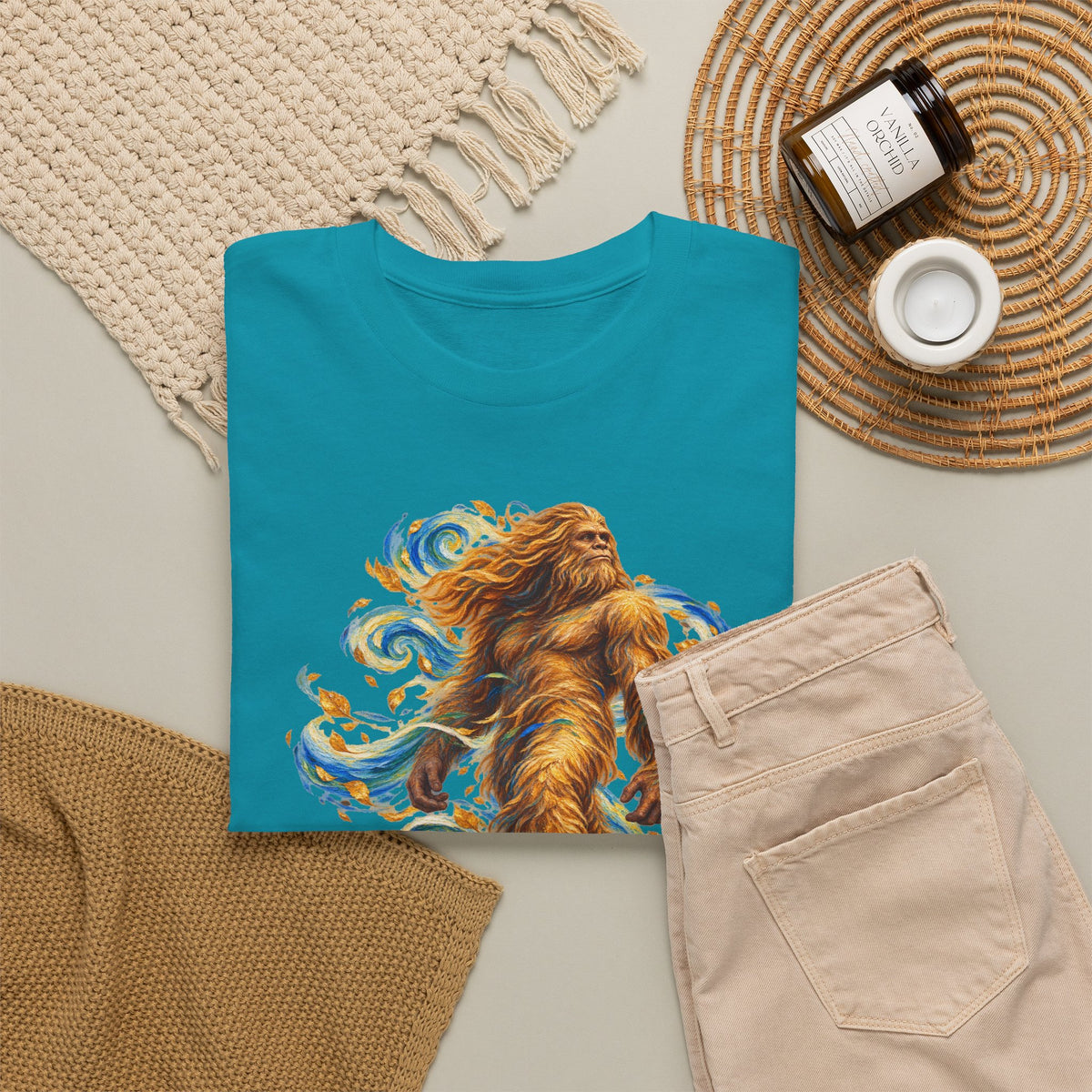 Golden Wind Sasquatch Portrait T-Shirt