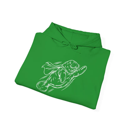 Chubby Manatee Takes Flight Pullover Hoodie