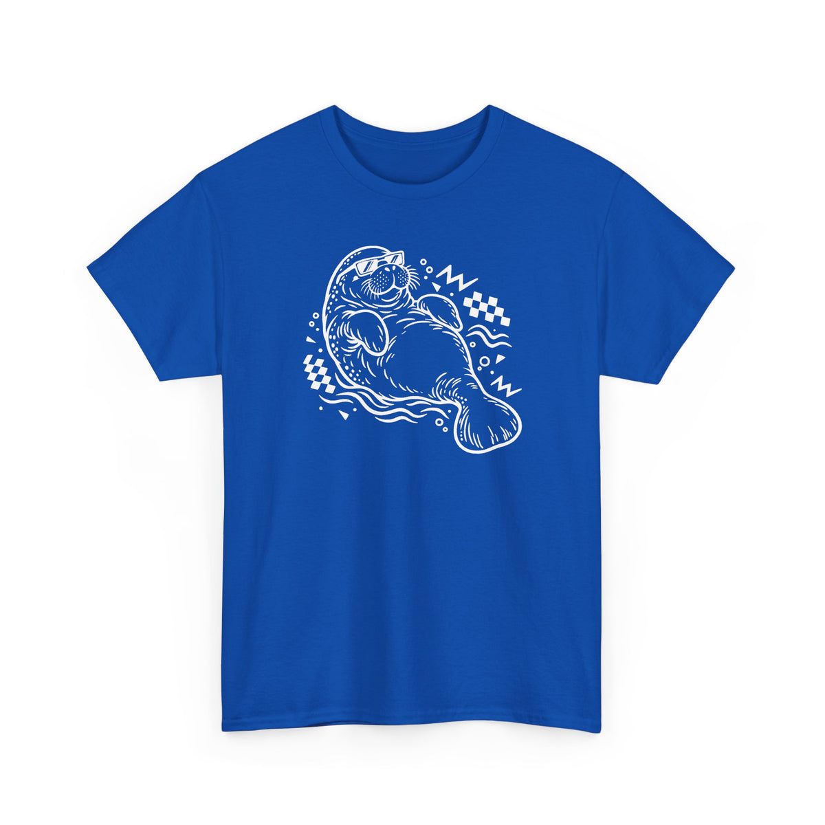 Retro floating manatee mascot T-Shirt