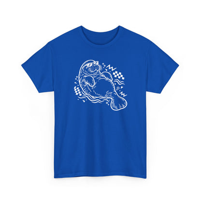 Retro floating manatee mascot T-Shirt