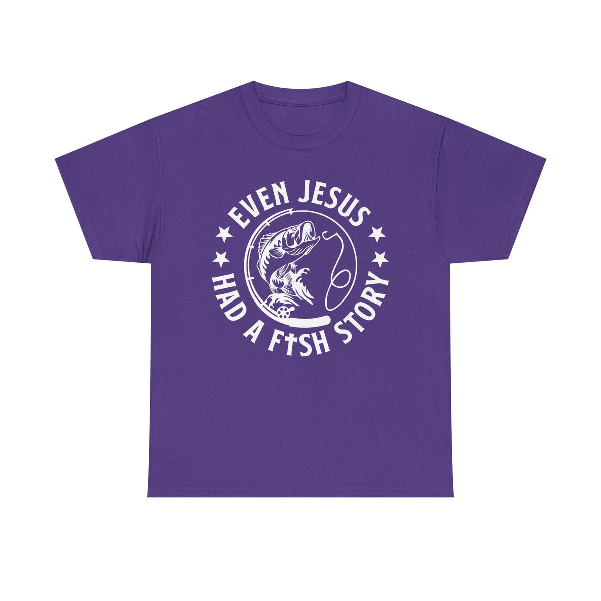 Even Jesus Had a Fish Story T-Shirt | Christian Fishing Tee – White