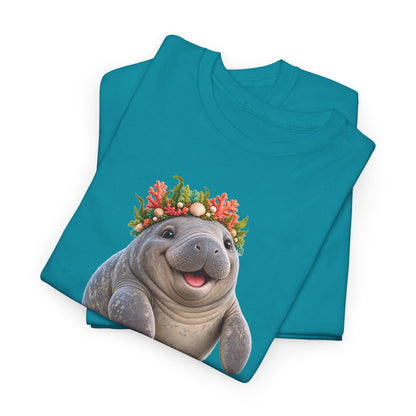 Cheerful Coral Crown Manatee T-Shirt