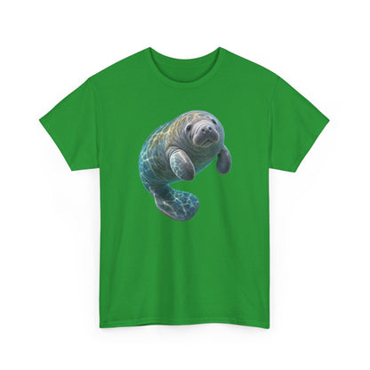 Curled Manatee in Turquoise Light T-Shirt