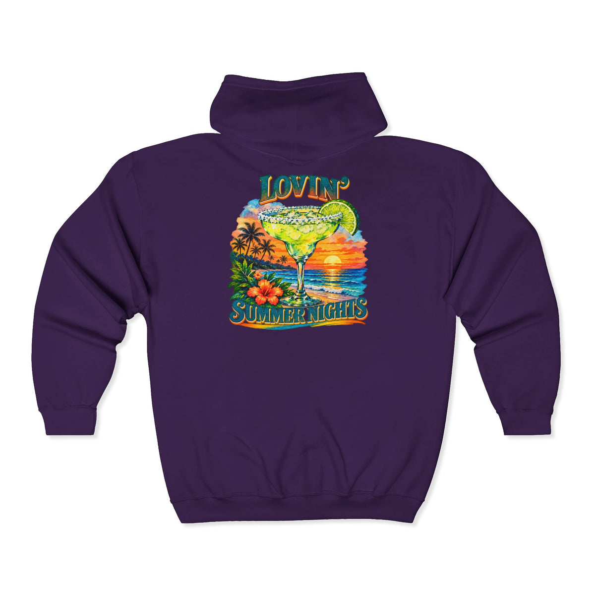 Lovin’ Summer Nights Margarita – Gildan 18600 Zip-Up Hoodie | 001a-v2