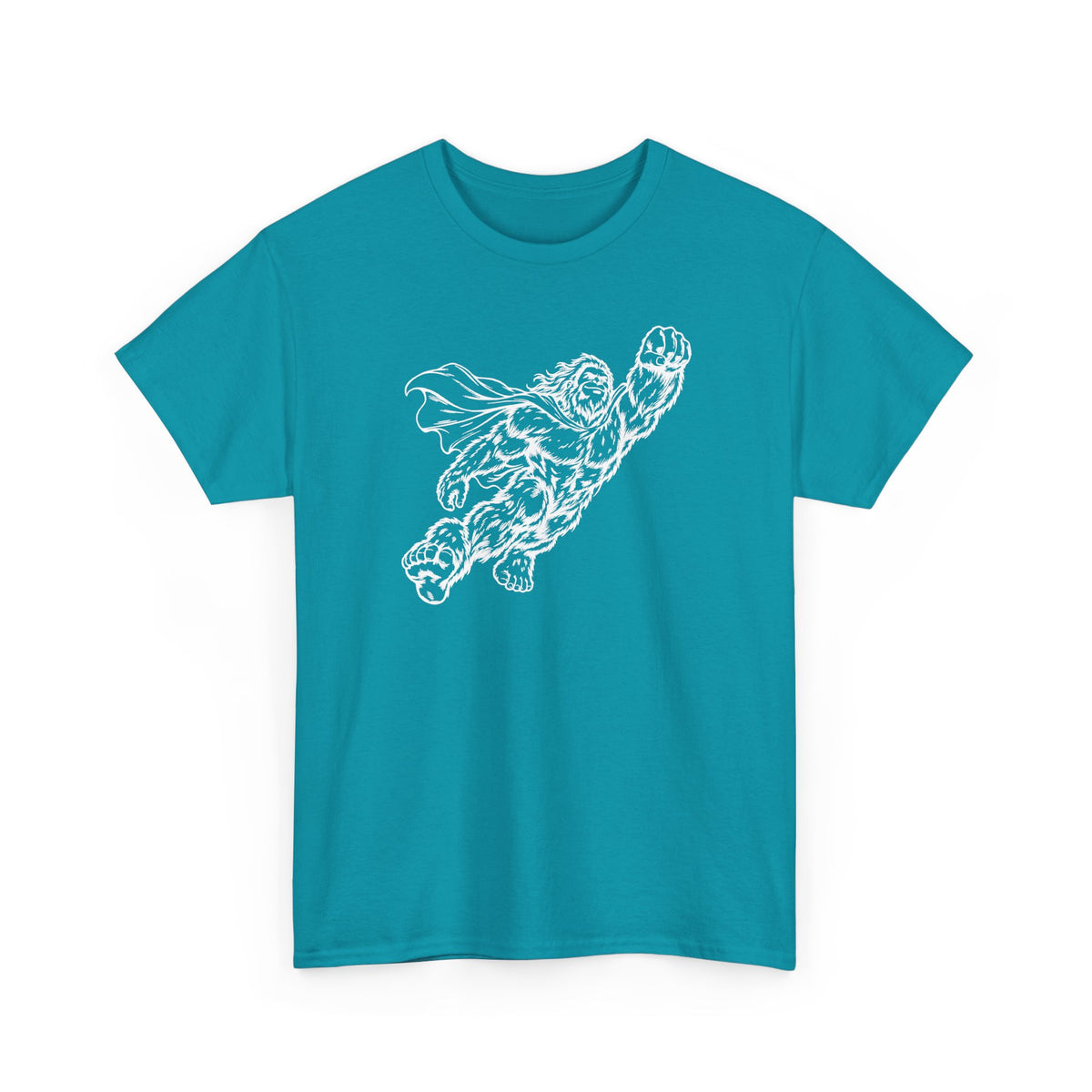 Soaring Cape-Wearing Sasquatch T-Shirt