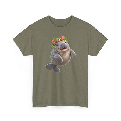 Cheerful Coral Crown Manatee T-Shirt