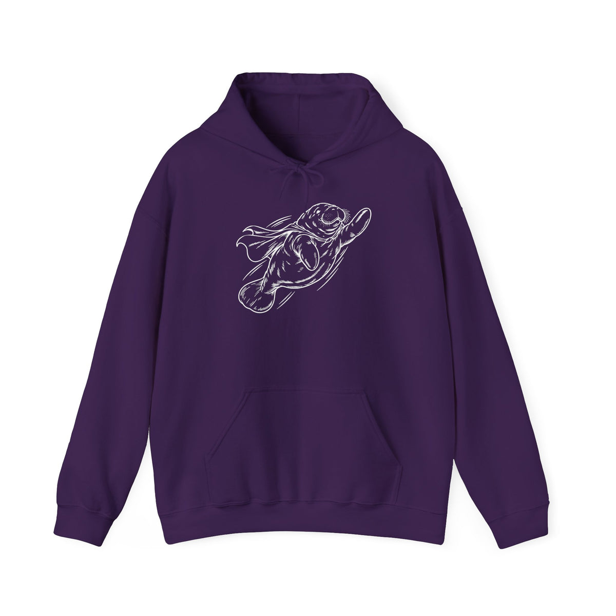 Chubby Manatee Takes Flight Pullover Hoodie