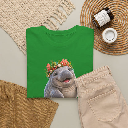 Cheerful Coral Crown Manatee T-Shirt