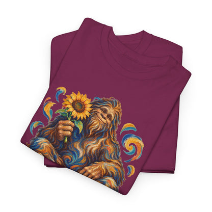 Sunflower Rest with a Shaggy Bigfoot T-Shirt