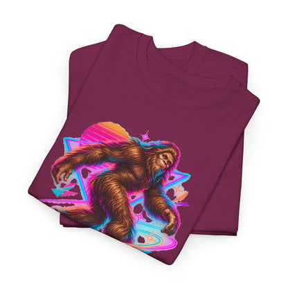 Neon Bigfoot on Roller Skates T-Shirt