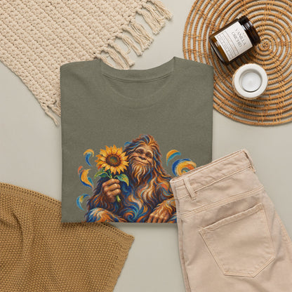 Sunflower Rest with a Shaggy Bigfoot T-Shirt