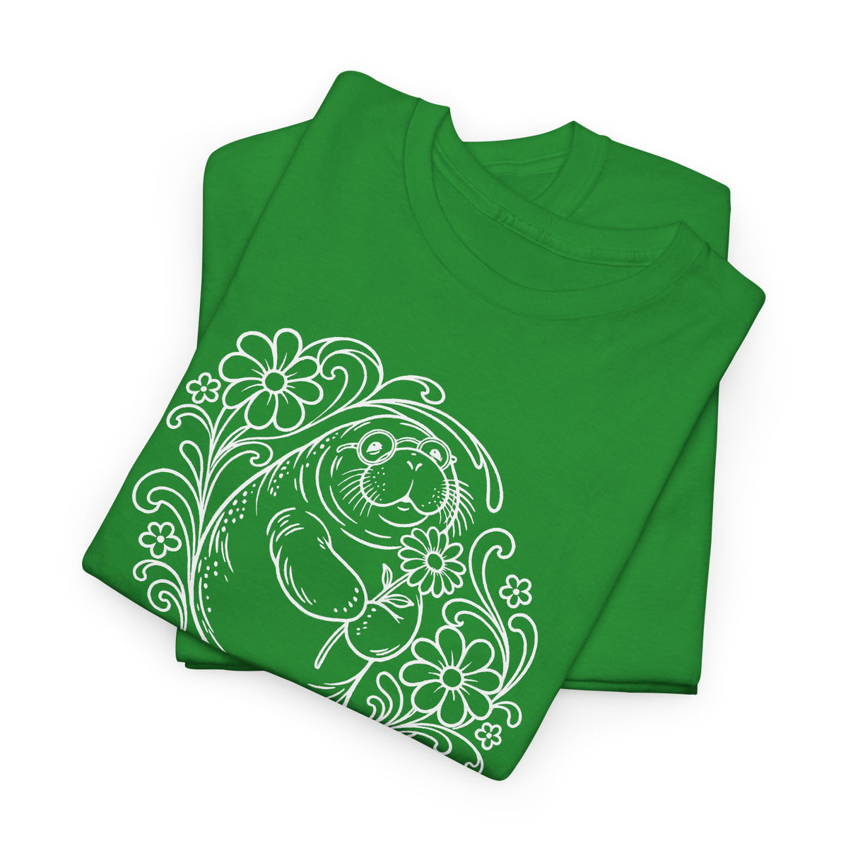 Groovy Spectacled Manatee with Daisy T-Shirt