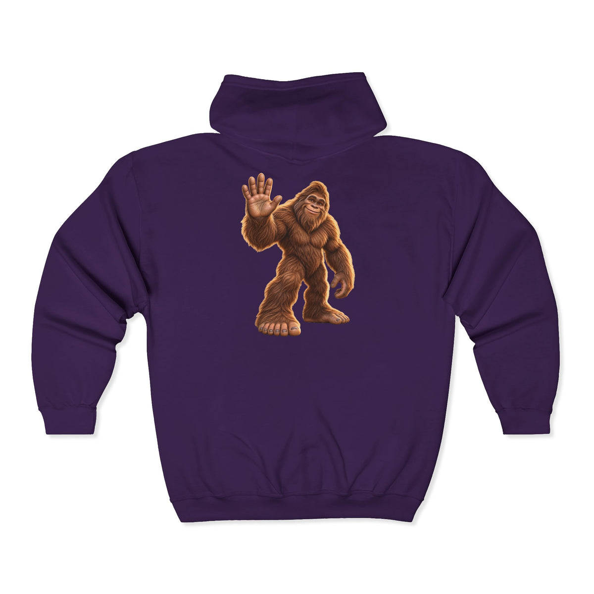 Friendly Sasquatch High Five Zip-Up Hoodie