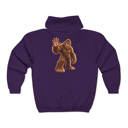 Friendly Sasquatch High Five Zip-Up Hoodie
