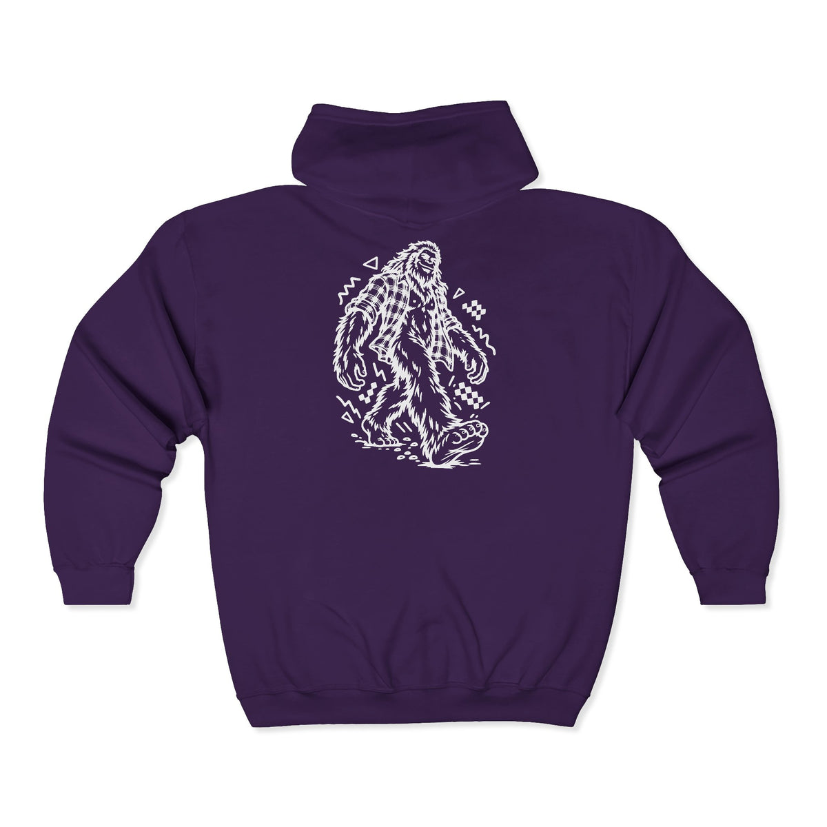 Plaid Bigfoot on the Move Zip-Up Hoodie