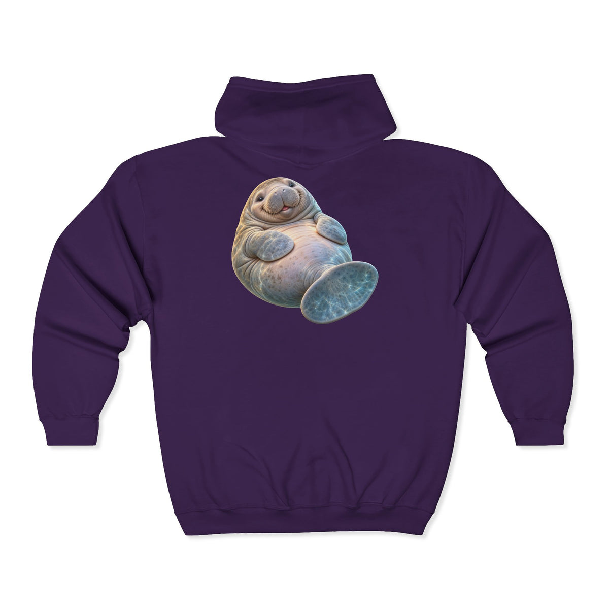 Plump Manatee Paddle Float Zip-Up Hoodie