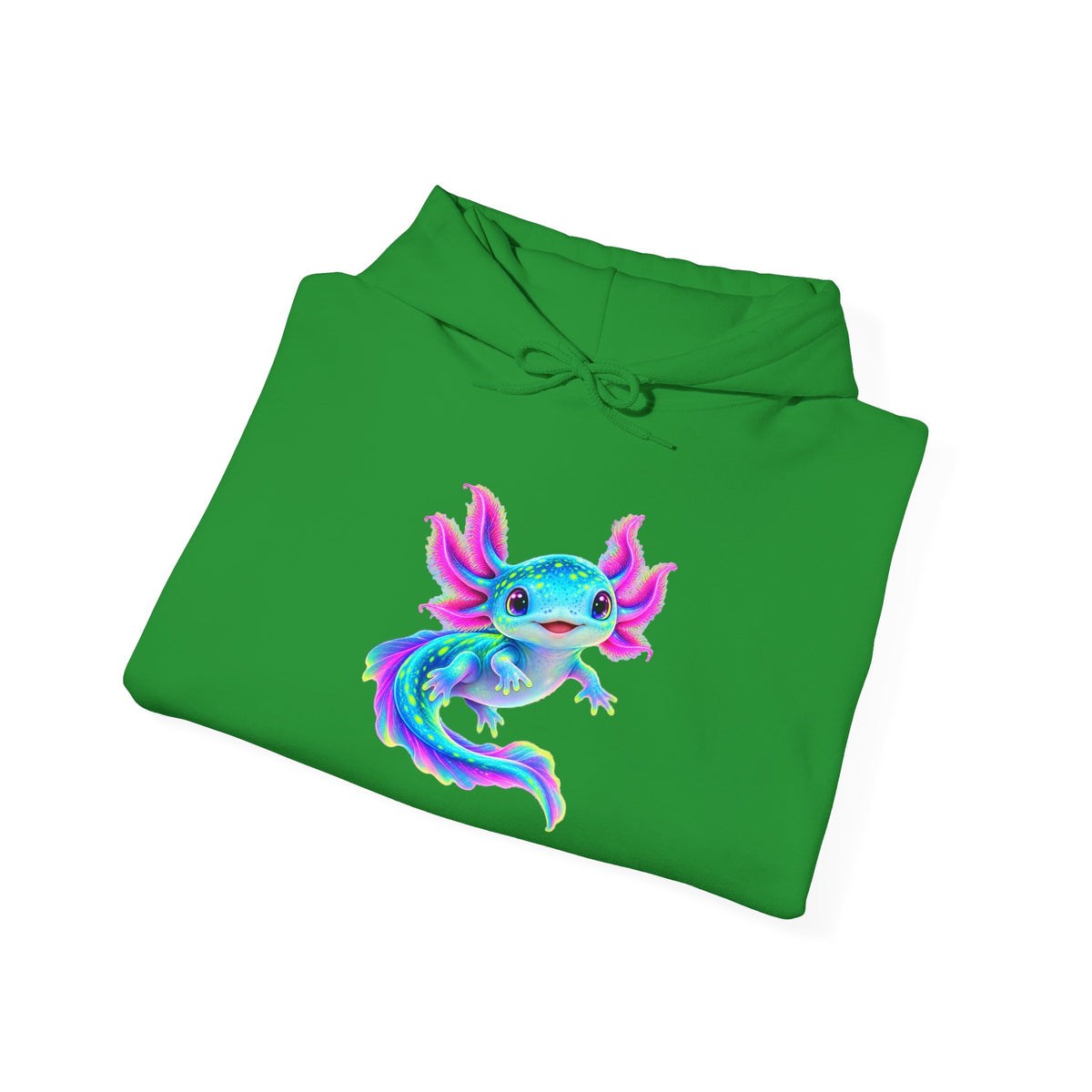 Electric Axolotl in Motion Pullover Hoodie