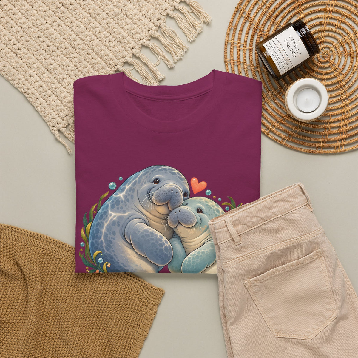 Chubby Mermaid Heart of the Ocean Manatee T-Shirt