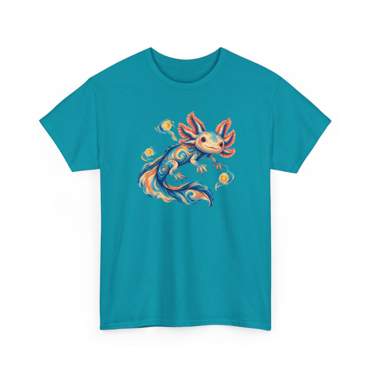 Starwater Axolotl in Turquoise and Coral T-Shirt