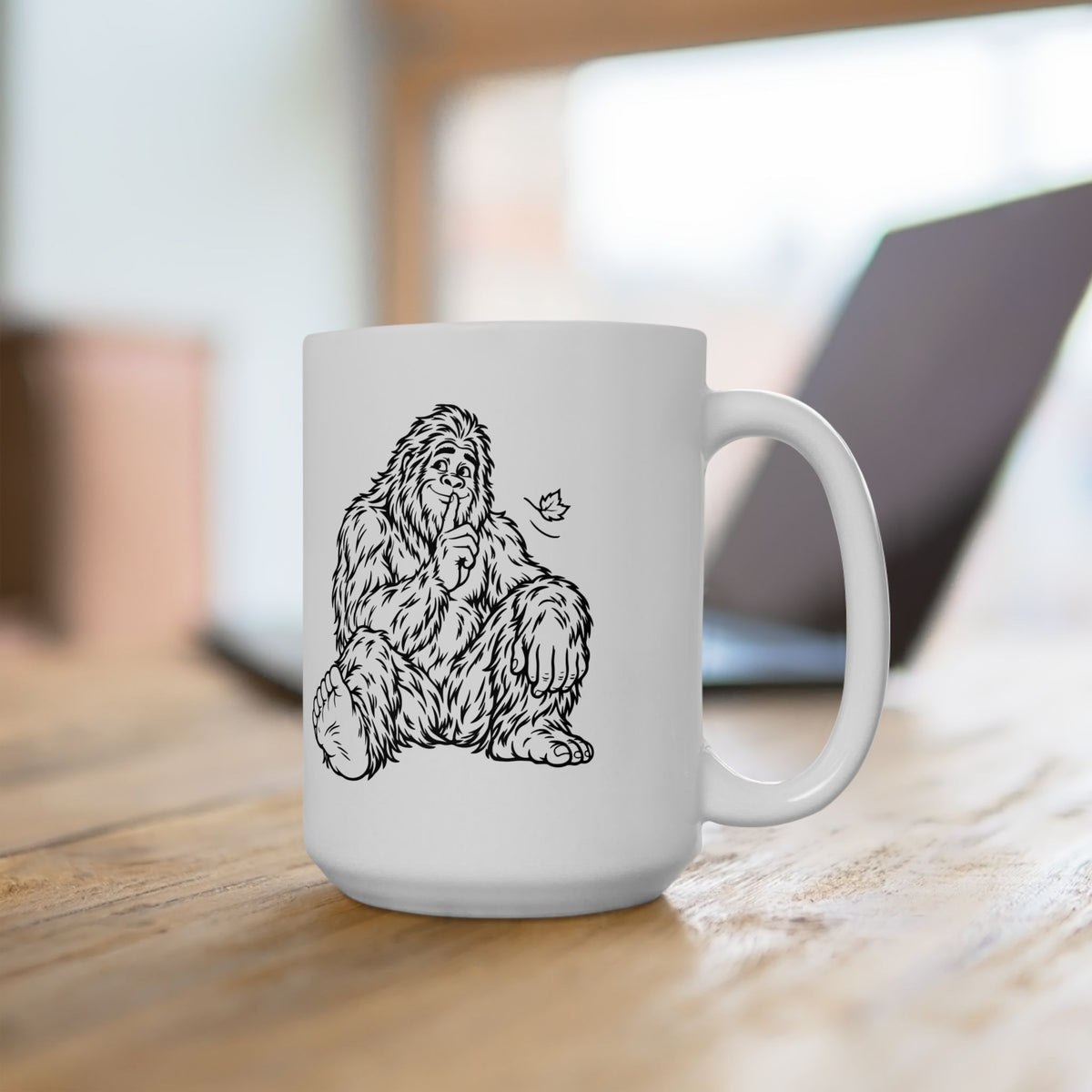 Shh, Friendly Bigfoot in the Forest Mug