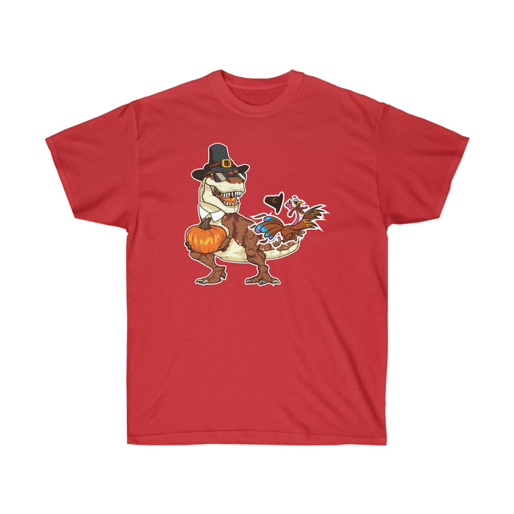 Thanksgiving T-Rex T-Shirt | Funny Dinosaur Holiday Tee