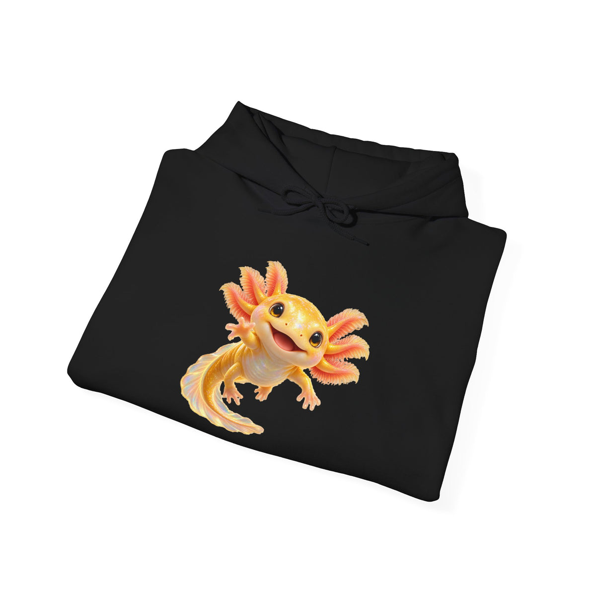Golden Axolotl with Peach Gills Pullover Hoodie