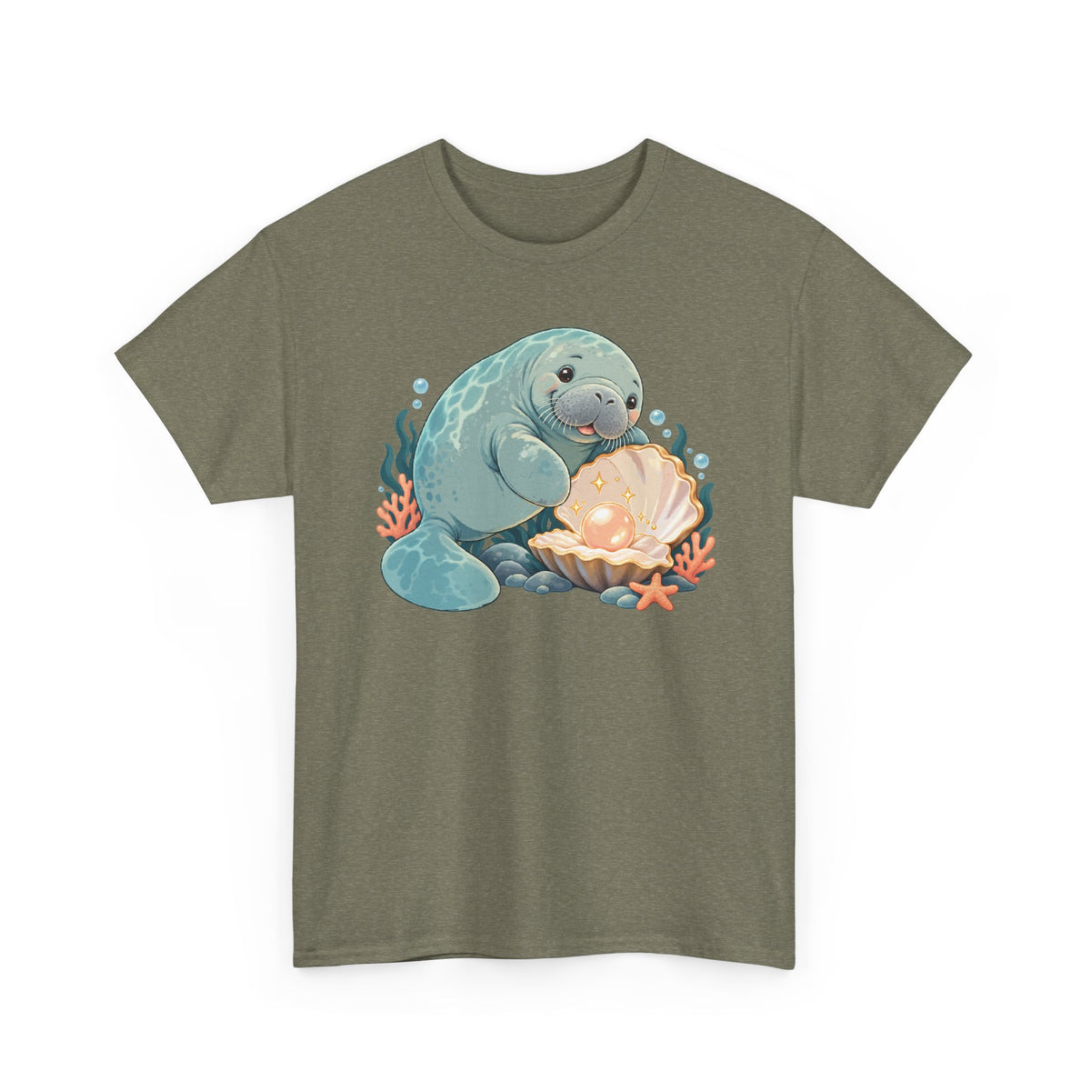Chubby Mermaid Pearl of the Lagoon Manatee T-Shirt