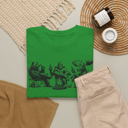 Bear, Bigfoot & Moose Camping T-Shirt | Unisex Graphic Tee